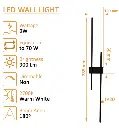 Aplique LED 9w Bellatrix Pared Interior 2700k - Vista Detalle #1