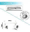 Aplique de Techo Blanco para 2x GU10 - Vista Detalle #2