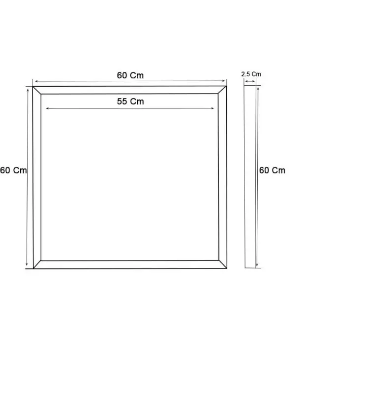 Fit Panel LED 60x60 44w Marco Luminoso Blanco CCT - Vista Detalle #3
