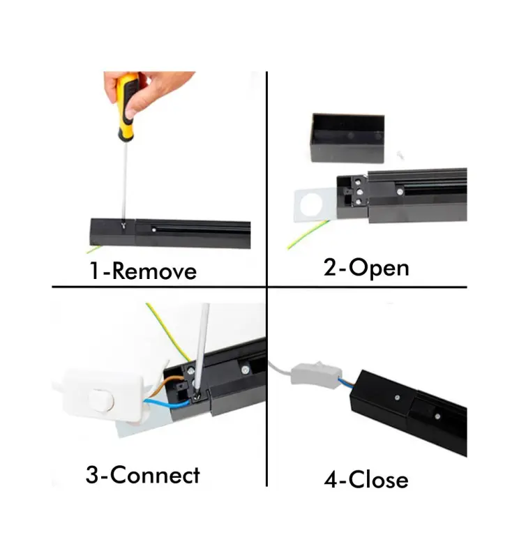 Carril 1 Metro Reforzado para Focos LED - Vista Detalle #1