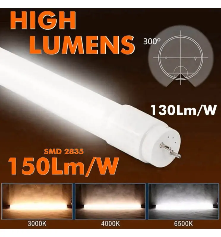 Tubo LED 20W Cristal 120cm T8 170lm - Vista Detalle #3