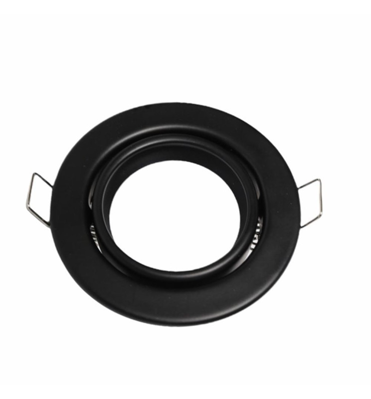 Aro Redondo Orientable para dicroica LED GU10 MR16 Ø90mm PLATA