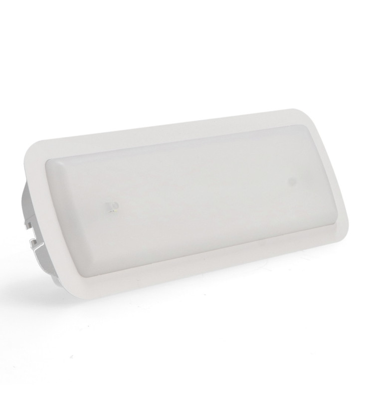 Luz Emergencia LED 400lm + Kit Techo Auto Test + Opción Luz permanente IP20