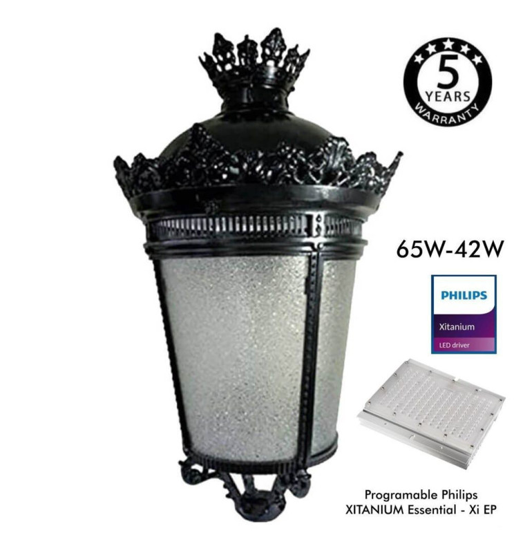 Luminaria Vial LED Farola LED FERNANDINA Aluminio Forjado 40W-50W-65W-100W