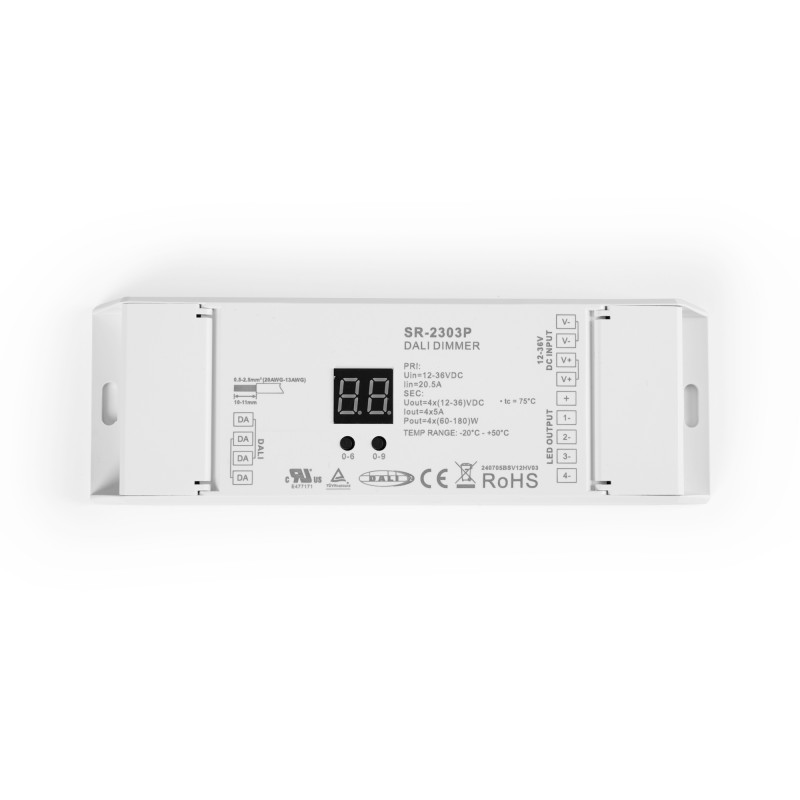 Dimmer DALI2 MONO/RGB/RGBW 12-36V 4 CH x 5A