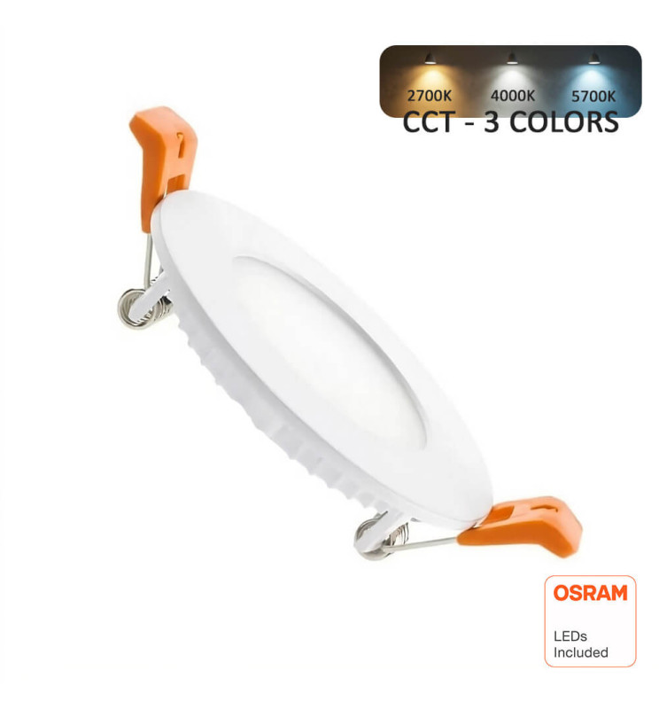 Placa Slim LED Circular 6W CCT OSRAM CHIP DURIS E 2835