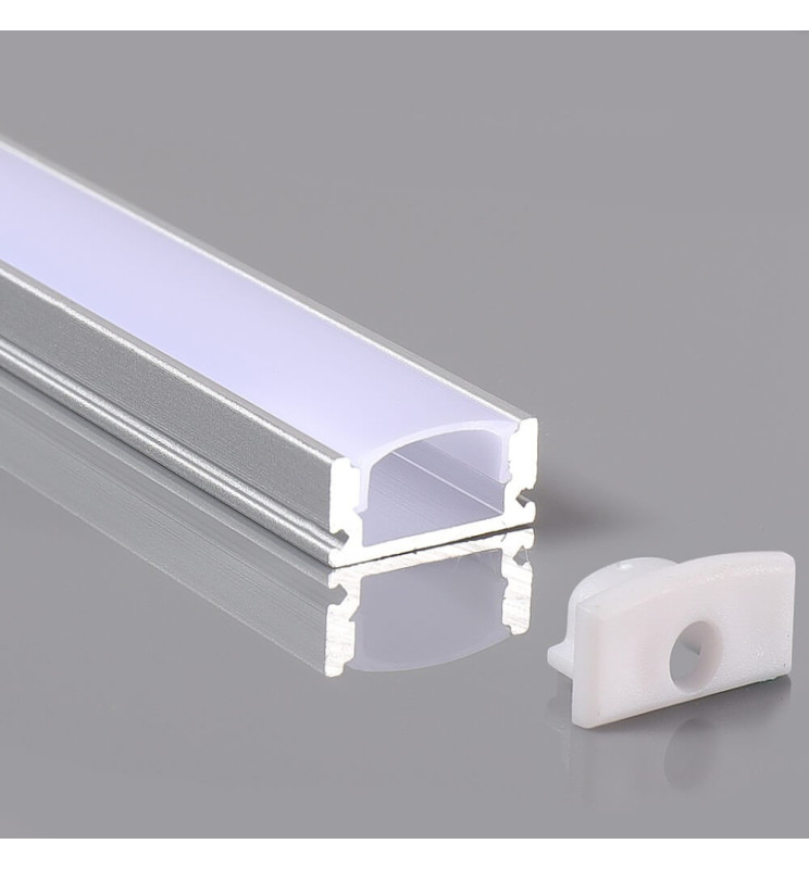 Tira LED Perfil aluminio "U" 2metros NEGRO