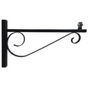 Soporte Pared y Columna modelo Forja 60cm Negro Mate