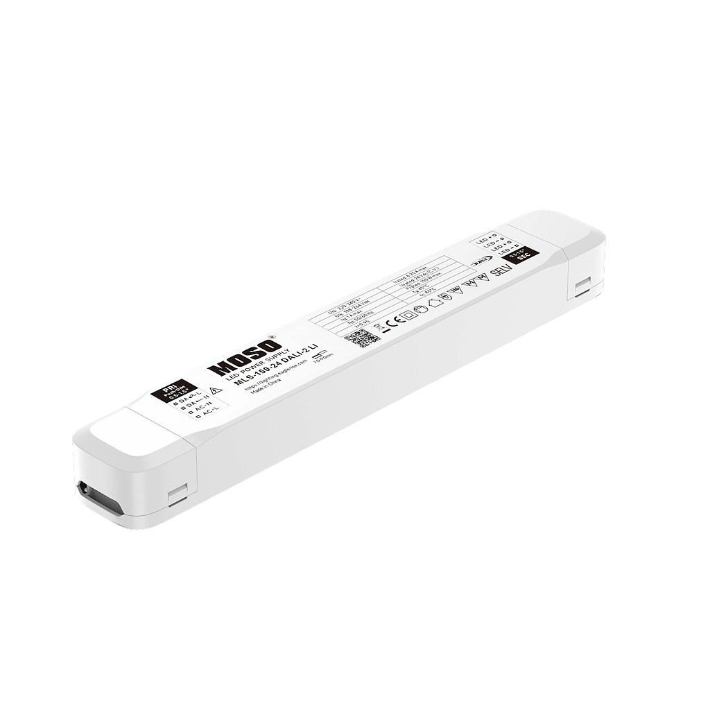 Fuente de Alimentación LED MOSO Regulable DALI-2 150W 24V IP20 - Serie MLS (MLS-150-24 DALI-2 LI1)
