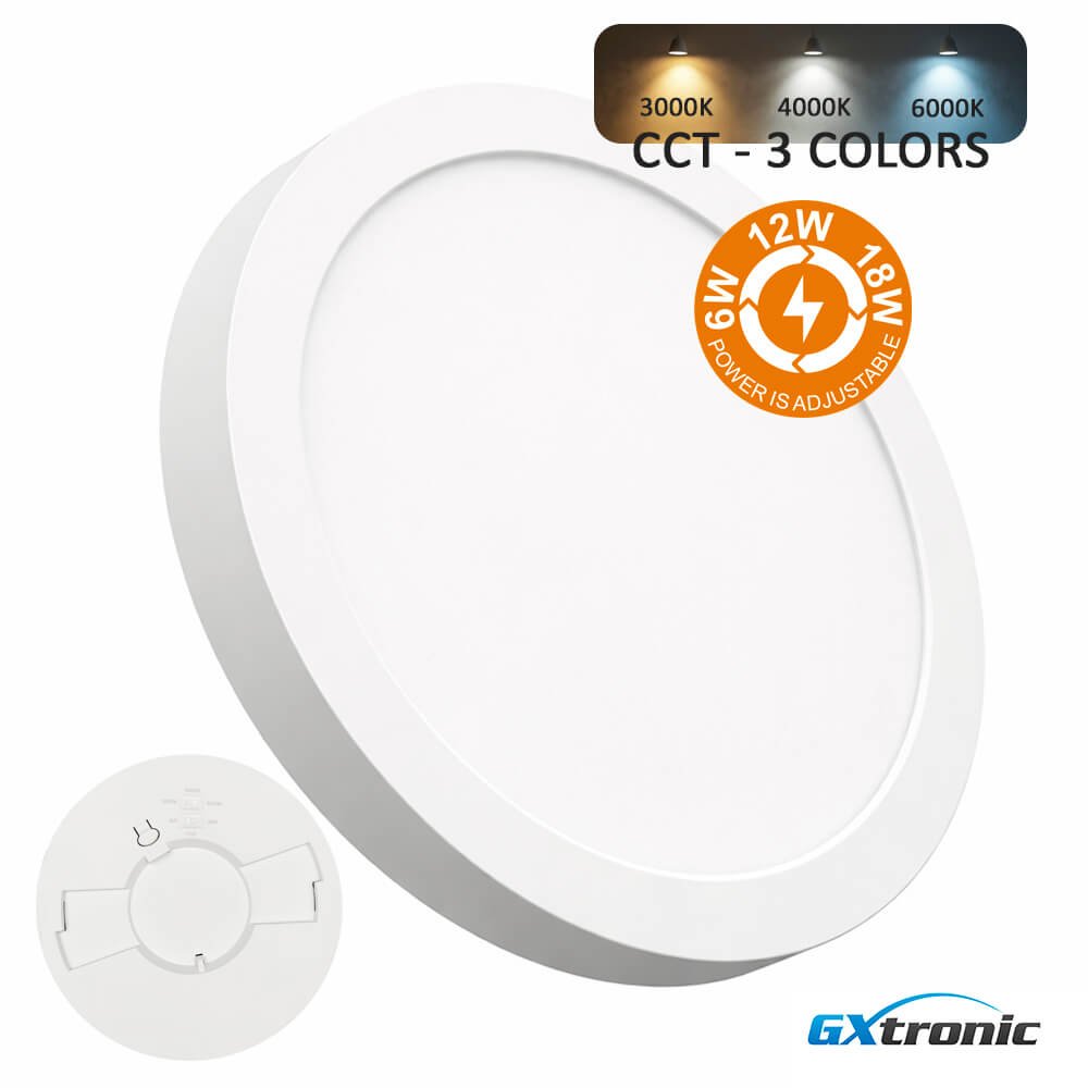 Plafón LED + Downlight Circular 6W-12W-18W | NEW MOSS Slim | 3CCT | IP44