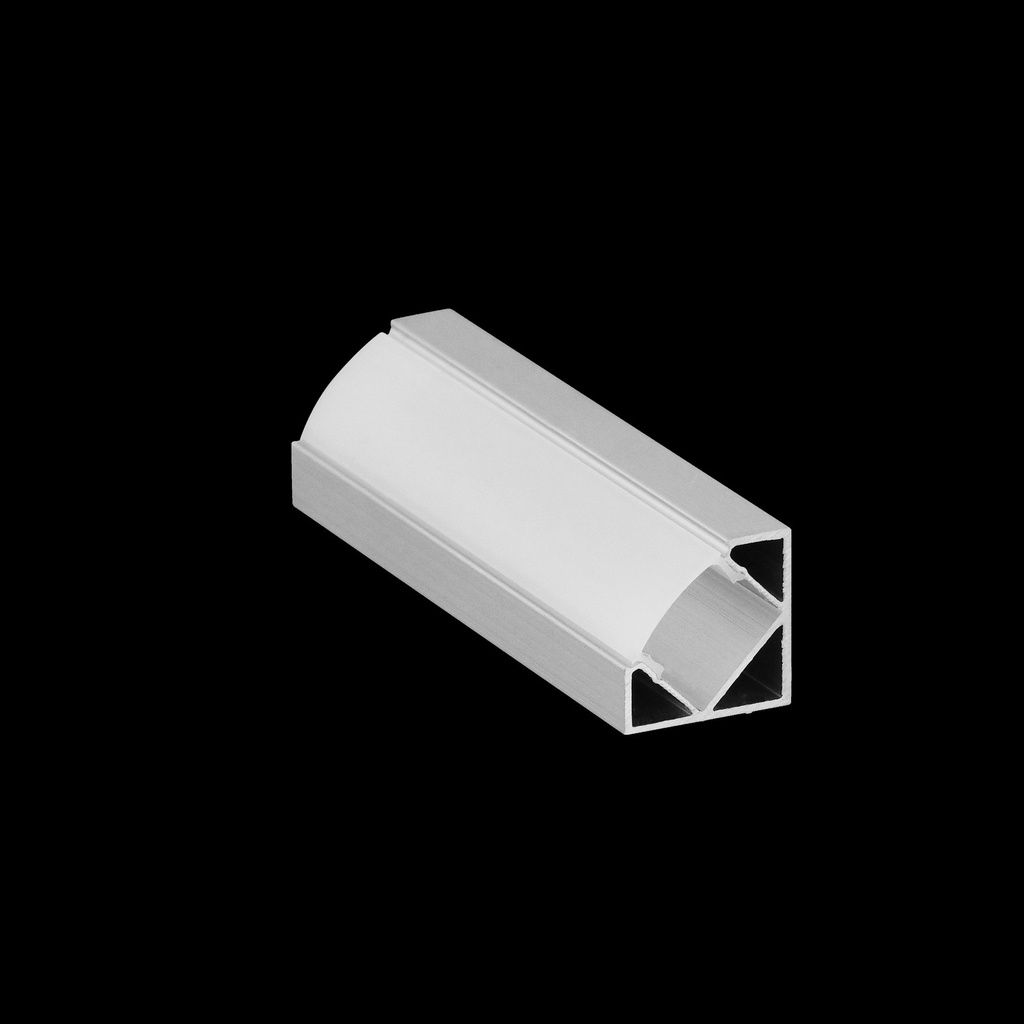 Tira LED Perfil de Aluminio Esquina diamante 18x18mm 2metros