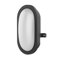 Sensor para Iluminación LED Aplique exterior bulkhead Lambert Ovalado CON Sensor 12W Negro