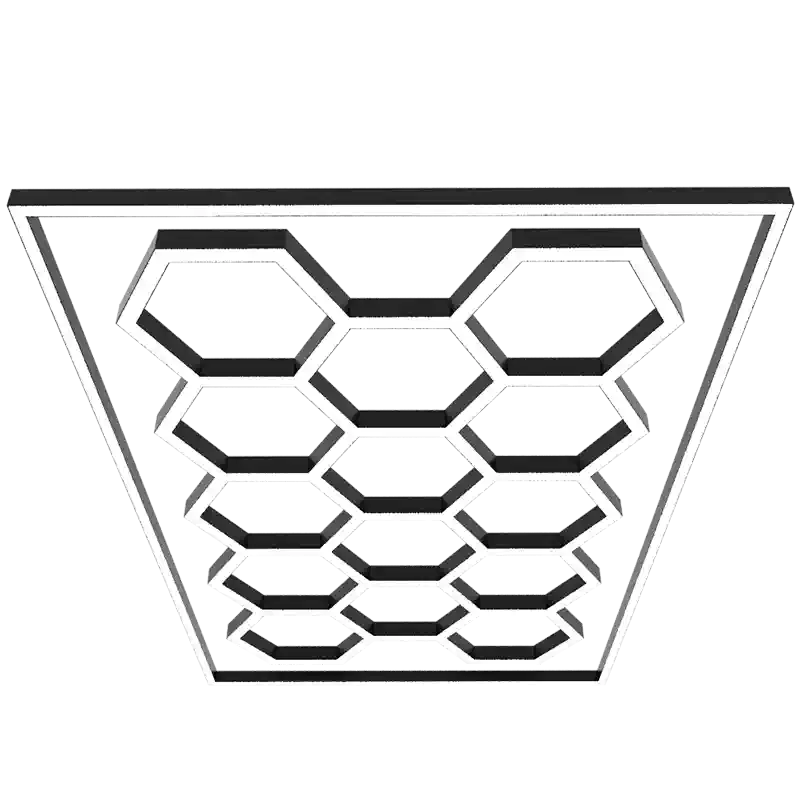 ILUMINACIÓN HEXAGONAL,TAMAÑO 4840*2430mm ,14 HEXAGONOS AC110V-250V 675W
