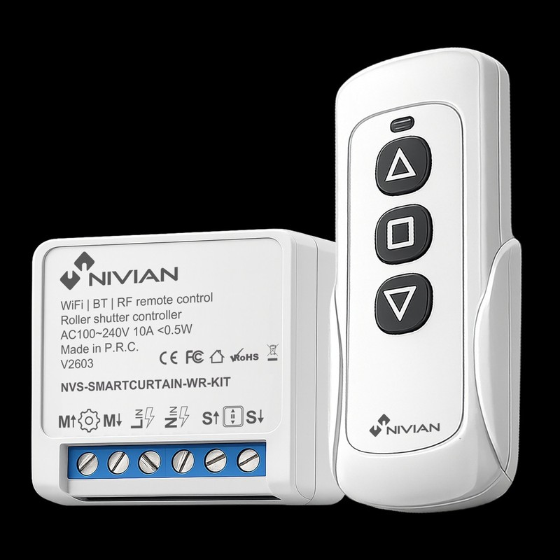 Nivian Smart Controlador WiFi para Persianas 10A con Mando RF