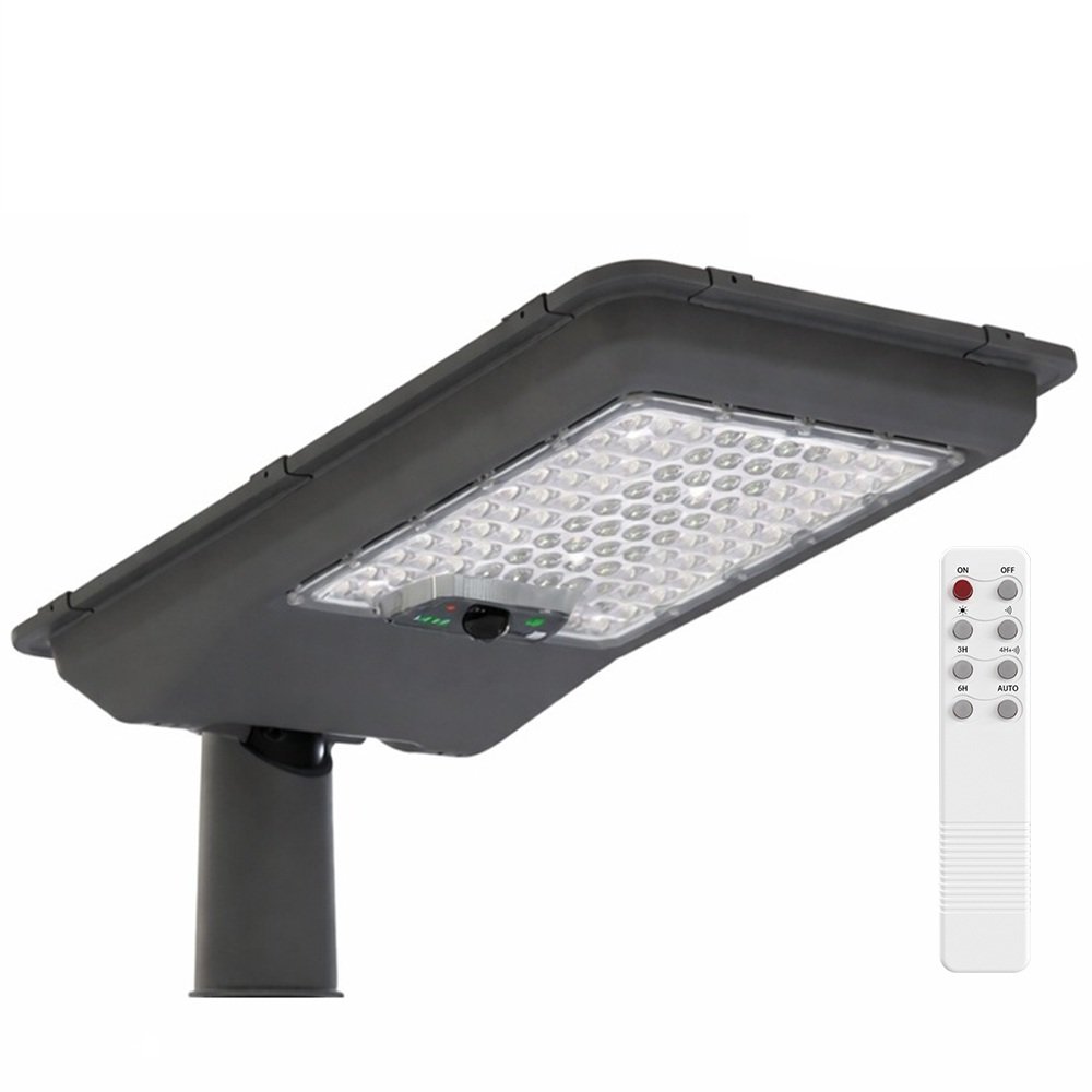 Farola LED Solar EcoSun 240 SMD5050 4800Lm | Sensor PIR + Control Remoto | 6500K IP65