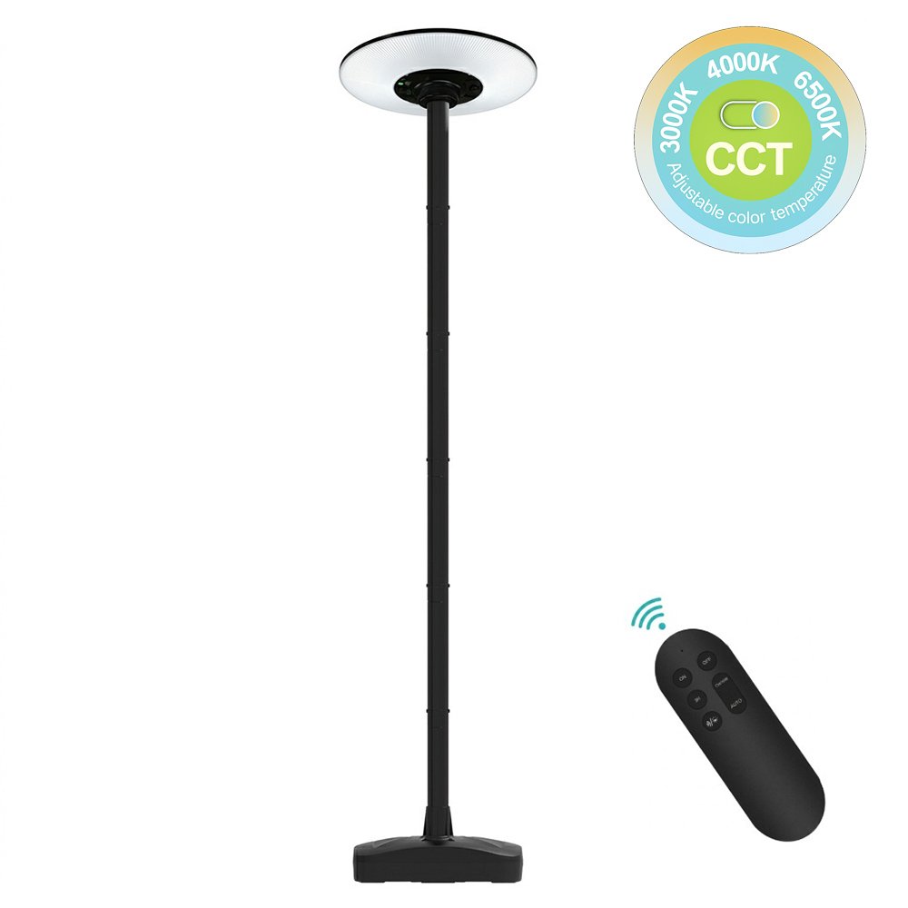 Kit Farola LED Solar EcoUrban 120 1800Lm | Sensor PIR + Control Remoto + Poste Aluminio 2,5metros | 3CCT