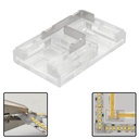 Pack 10 Conectores Transparentes de Unión en L para Tiras LED COB y SMD IP20 (8mm / 10mm)