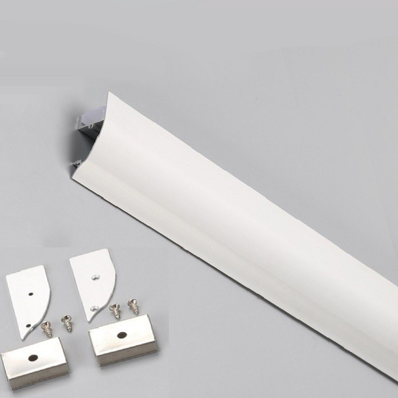 Perfil de Aluminio para Tiras LED Modelo Cornisa Iluminación Indirecta (Barra 2 Metros)