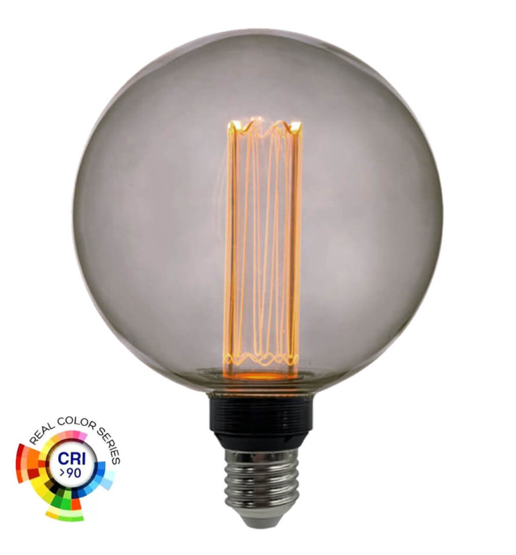 Bombilla LED E27 Bombilla filamento G125 4W E27 2200K negro