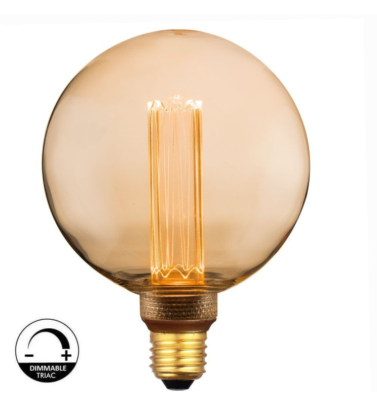 Bombilla LED E27 Bombilla filamento G125 4W E27 2200K clear