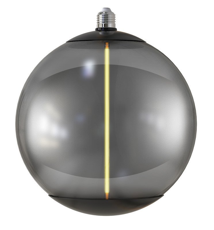 Bombilla LED Filamento Cristal Ahumado 4W E27 G250 Ambar" 91187