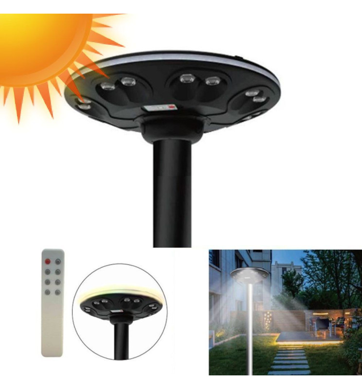 Farola Solar LED GARDEN ABS- + Mando de C