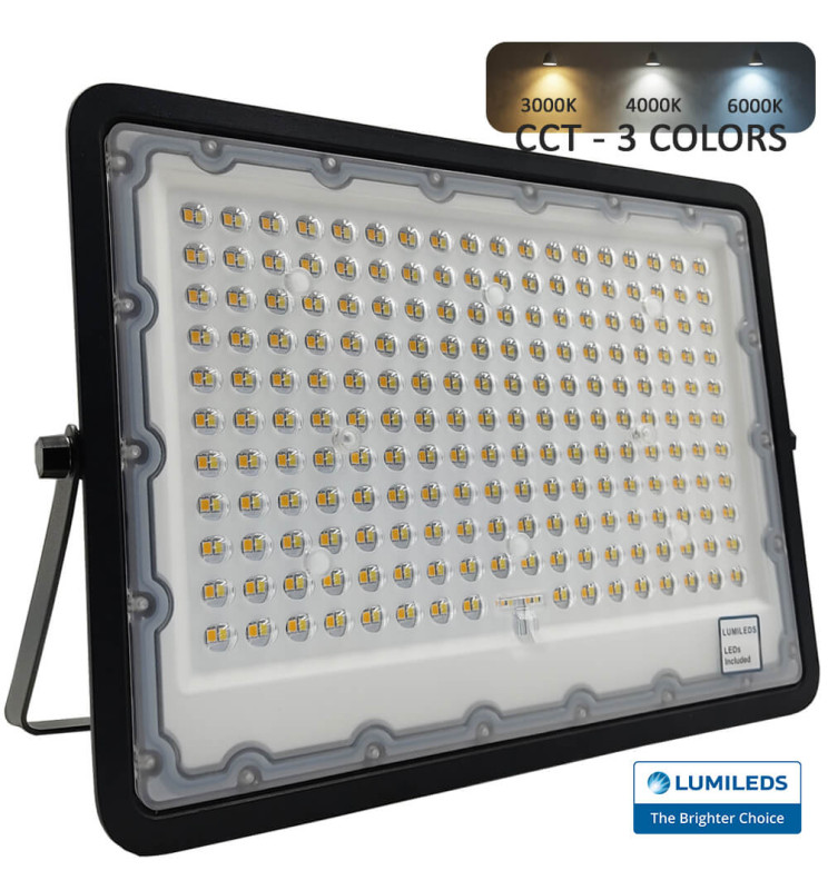 Foco Proyector LED 200W NEW BLACK CCT COLOR