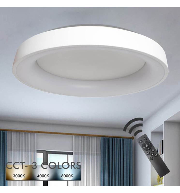 Plafón LED 36W FRANKFURT Dimable CCT + Mando Control Ø475mm