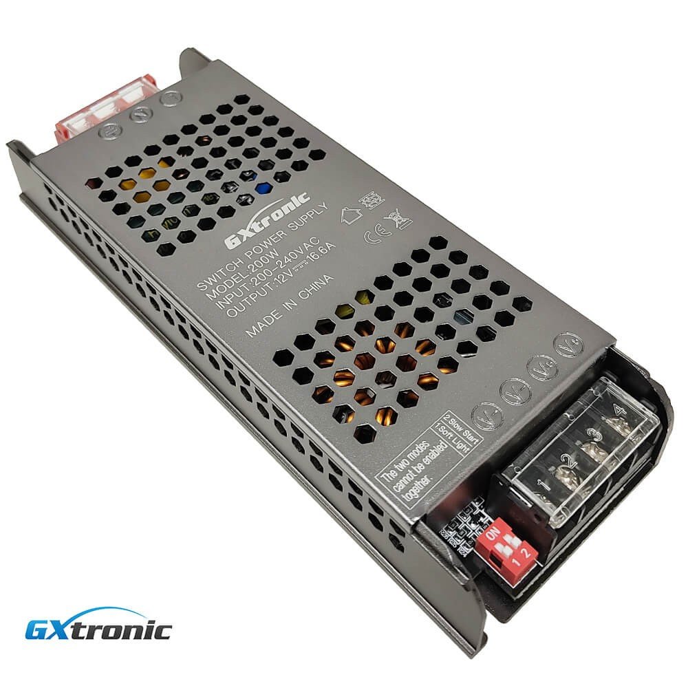 Fuente Alimentación 12V 200W 16.6A Aluminio IP20