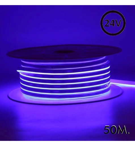 [91045] Neón LED Flexible 24V 8W/m Bobina 50m 6x12mm MORADO