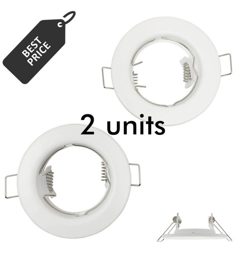 [90630-b] Pack 2 Aro Redondo para dicroica LED GU10