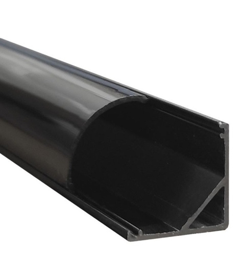 [8138n] Tira LED Perfil Negro 2metros Aluminio L