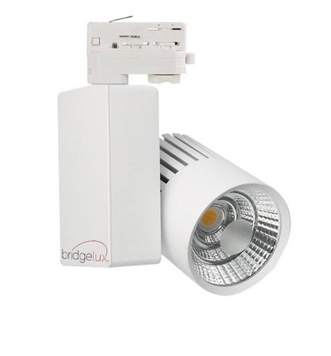 [920804k] Foco LED 40W GRAZ Blanco Carril Trifásico BRIDGELUX Chip CRI +90