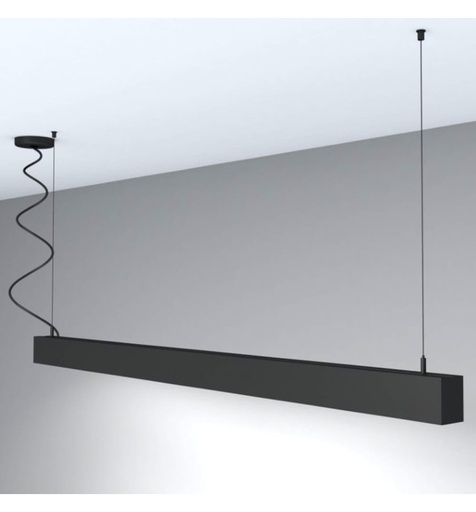 [16006] Lámpara Lineal Colgante LED NEGRO 2m IP20 Dimable