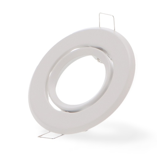[aro10] Aro Basculante Redondo Blanco Para GU10 / MR16