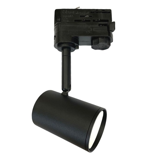[90636b] Foco de Carril Trifásico Negro para Lámpara GU10