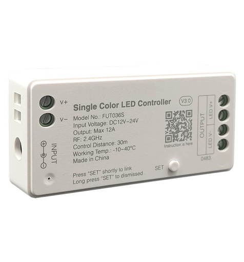[FUT035S] Tira LED Controladora LED DUAL WHITE RF 2, 4GHz 12-24V