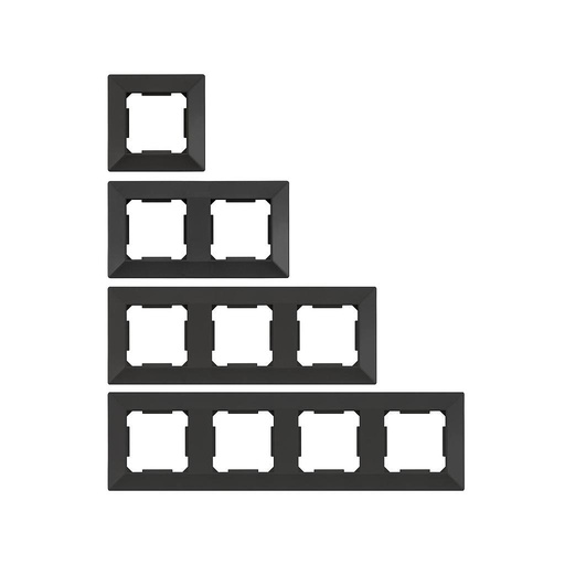 [ENK-S3P-N] Enkel Marco 3 elementos mecanismos plasticos negro 225*82mm