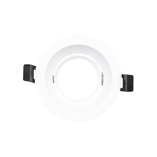 [SD007BM] Aro Orientable Redondo para GU10 o Módulo Fuente LED Blanco