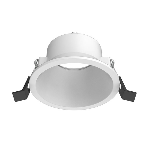 [80755] Aro circular profundo fijo DT009 para Bombilla LED GU10 aluminio corte 75 Negro