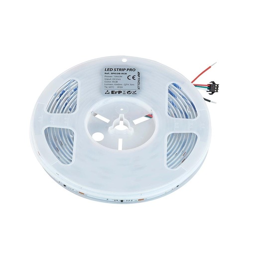 [20090] Tira LED SPI COB 720LEDs/m 12mm 25/50 Cut Unit 50mm DC 24V 19W/m IP20 646lm RGB