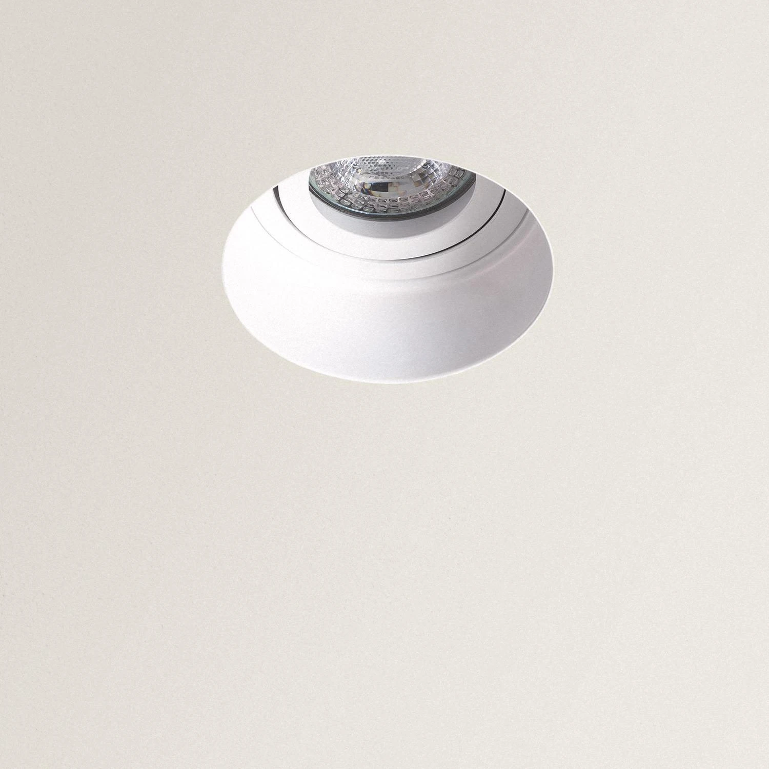 [61278] Aro Downlight Integración Escayola/Pladur Circular para Bombilla LED GU10 Corte Ø 80 mm Trimless