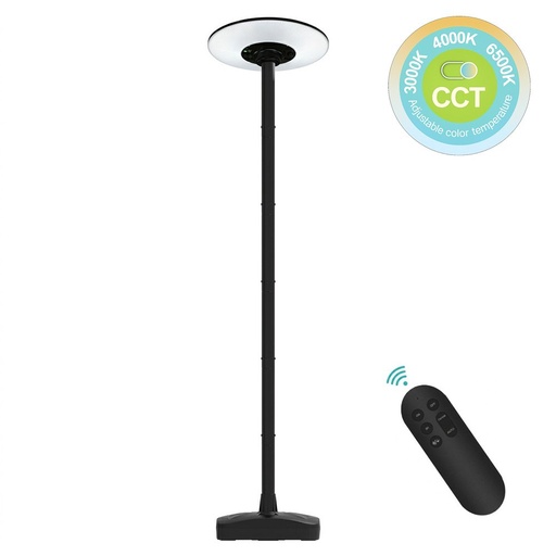 Kit Farola LED Solar EcoUrban 120 1800Lm | Sensor PIR + Control Remoto + Poste Aluminio 2,5metros | 3CCT