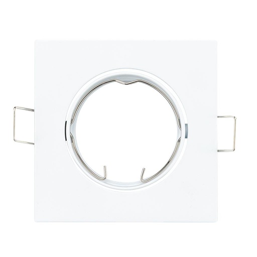 [ARO-004] Aro cuadrado orientable para bombilla LED GU10 blanco