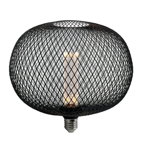 [91853] Bombilla LED E27 Bombilla circular E27 negro