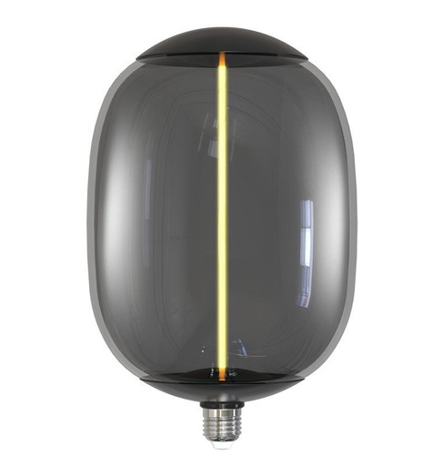 [dl4wsm-gw-91188] Bombilla LED Filamento Cristal Ahumado 4W E27 T178 Ambar 91188