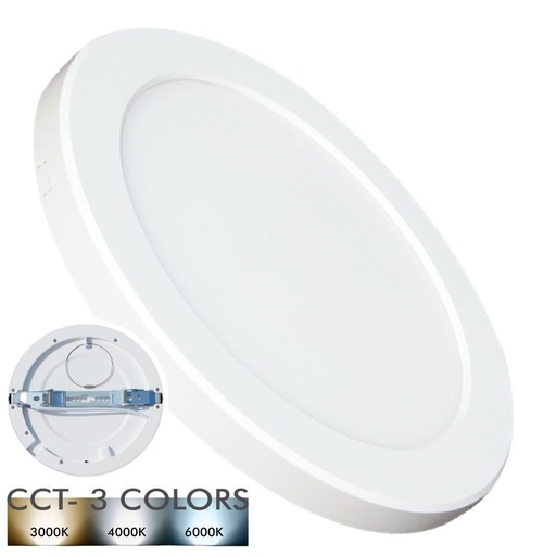 [LPN6W-CCT-91257] Downlight + Plafón LED Circular- MOSS BLANCO 6W