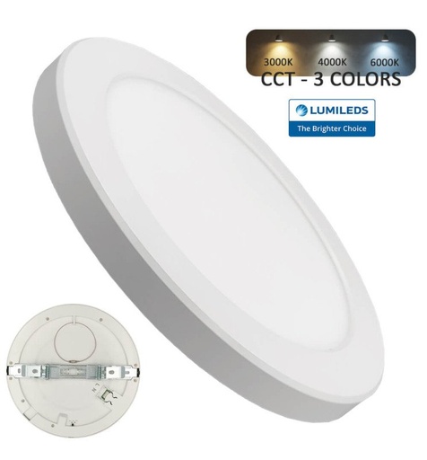 [lpn18w-cct] Downlight + Plafón LED Circular MOSS Blanco 18W LUMILEDS CCT Seleccionable