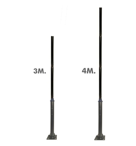 [91875-4m] Columna BRUSELAS Negro 4 Metros