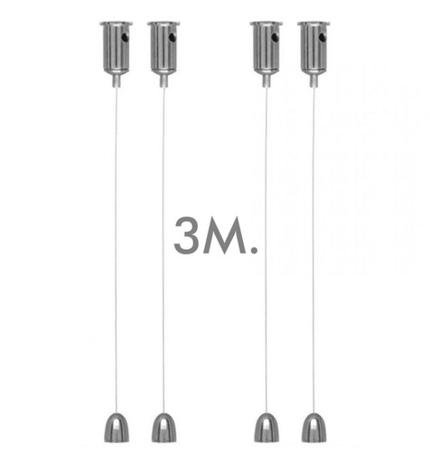 [3300] Kit De Suspensin Luminaria LED 3 Metros
